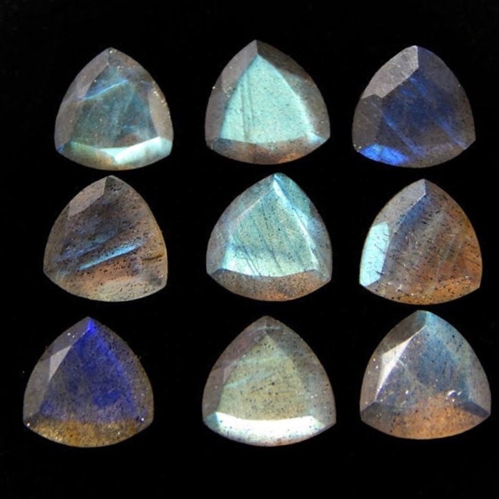 4mm Labradorite Faceted Trillion Loose Gemstones