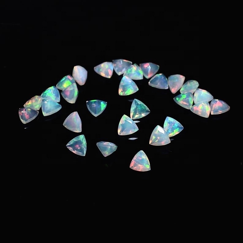 5mm Ethiopian Opal Faceted Trillion Loose Gemstones