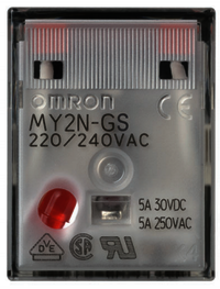 Omron 2 Pole 220/240 VAC Relay MY2N-GS AC220/240