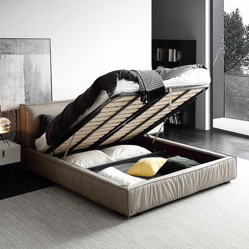 Bed Room Furniture Storage Bed Hydraulic Leather Bed King Sizea