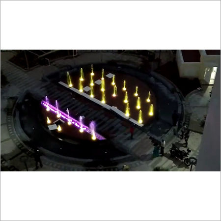 Multicolor Programmable Dry Deck Fountain