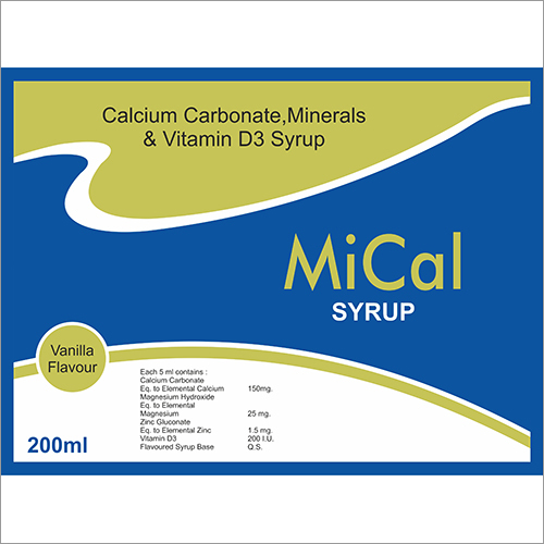 Calcium Carbonate, Minerals And Vitamin D3 Syrup By GRV PHARMA