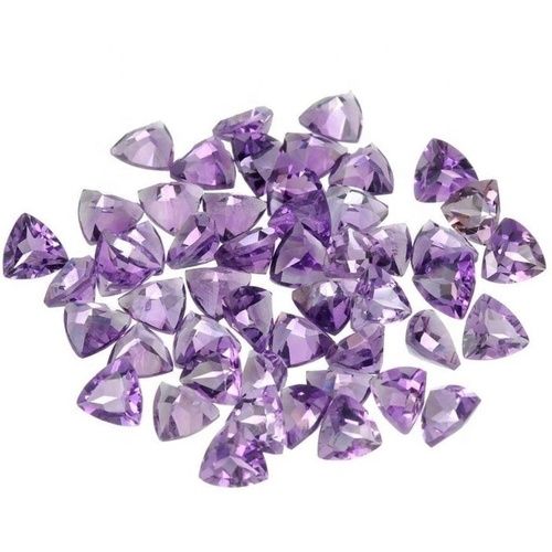 5mm Brazil Amethyst Faceted Trillion Loose Gemstones