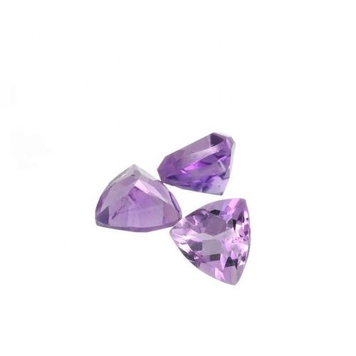 7mm Brazil Amethyst Faceted Trillion Loose Gemstones