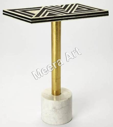 Bone Inlay End Table