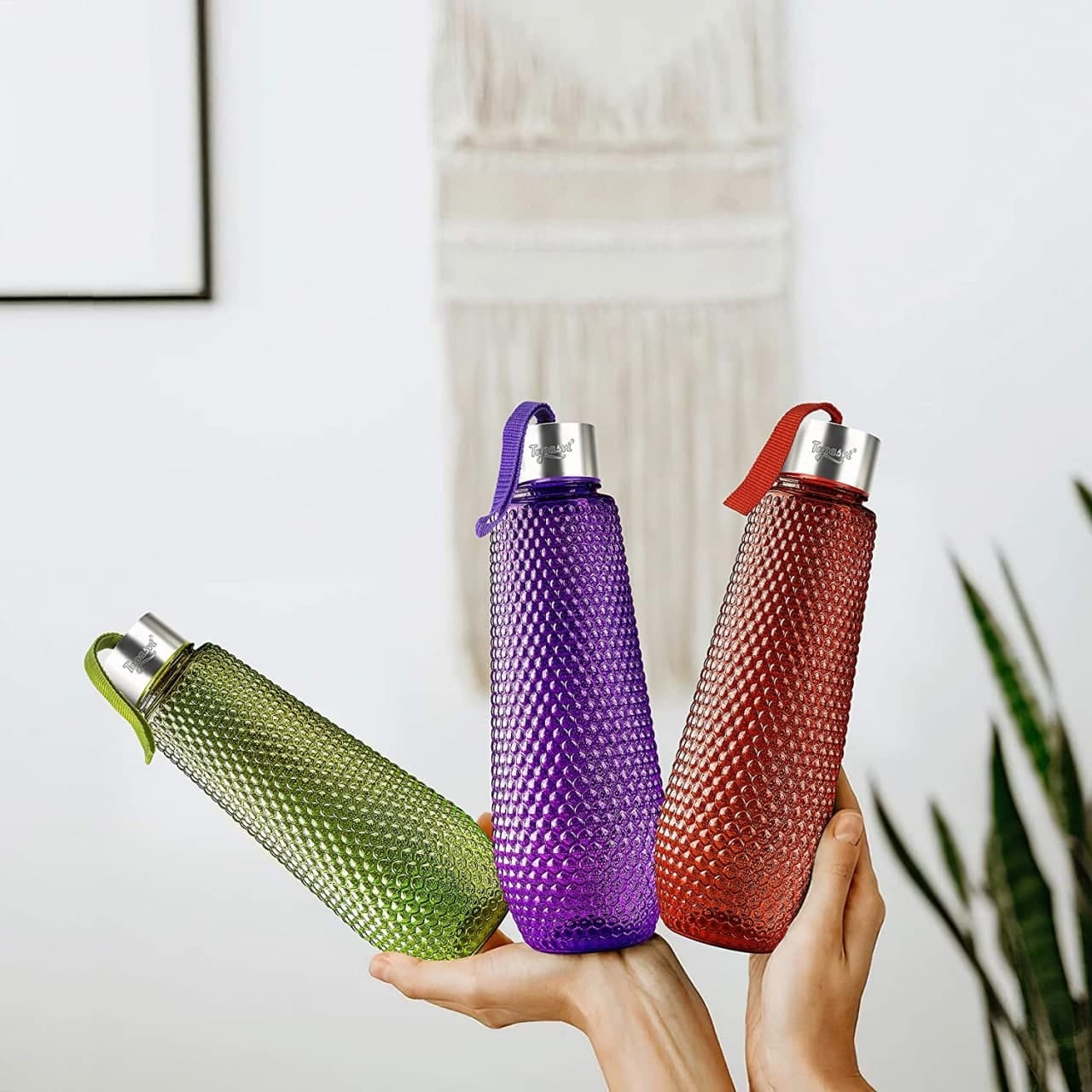 Hexa Shape Water Bottle (Set of 3)