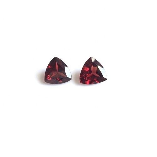 6mm Red Garnet Faceted Trillion Loose Gemstones