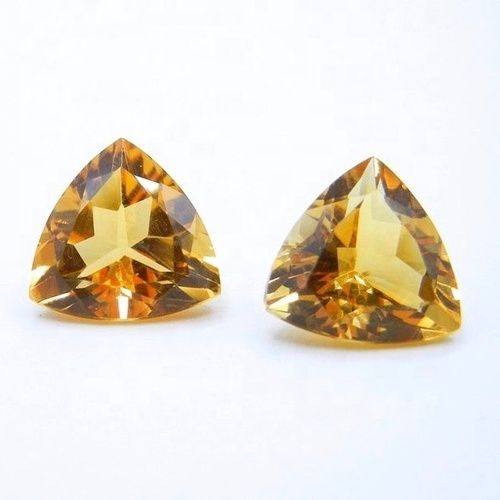 4mm Citrine Faceted Trillion Loose Gemstones