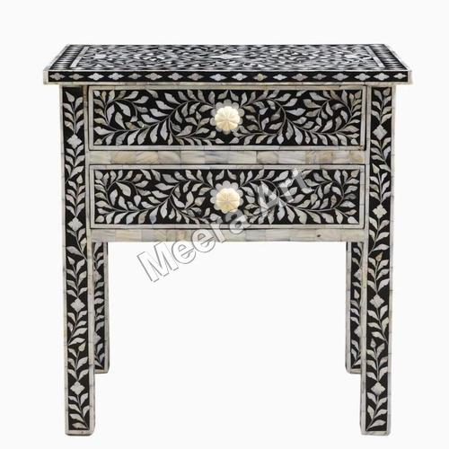 bone inlay side table