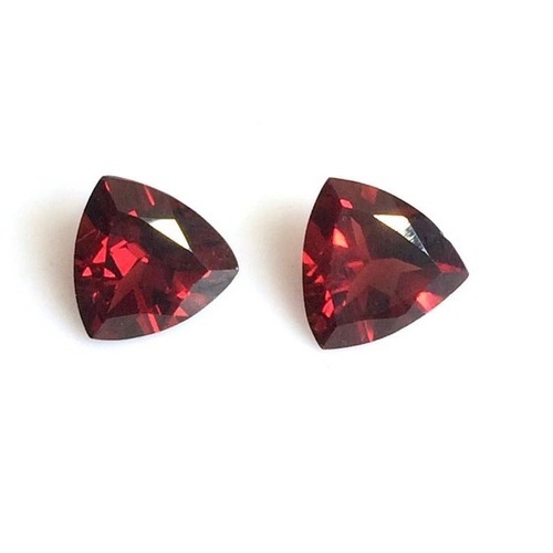 8mm Red Garnet Faceted Trillion Loose Gemstones