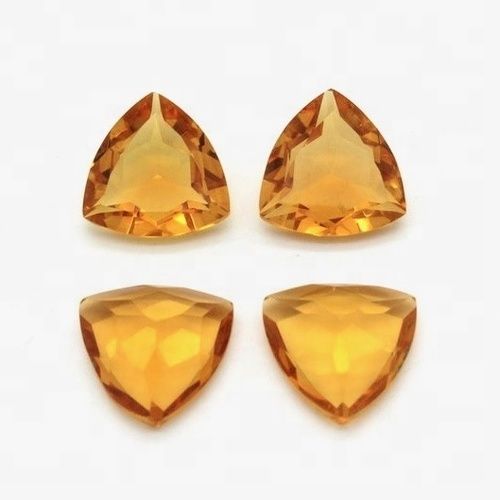 9mm Citrine Faceted Trillion Loose Gemstones