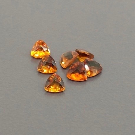 3mm Hessonite Garnet Faceted Trillion Loose Gemstones