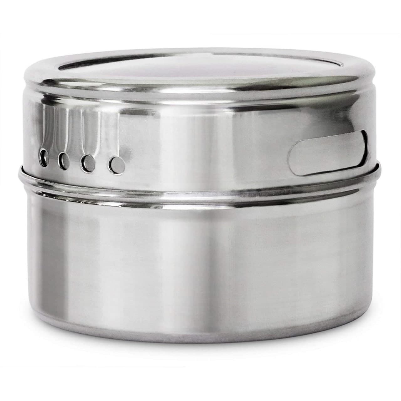 Set of 9 Pc Stainless Steel Magnetic Spice Jar