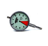 Insize 2887-5 Compact Dial Indicator - Plastic, 44 Mm Size, White Color | 5 Mm Range, 0.01 Mm Graduation, 2-year Warranty, Limit Pointers Optional