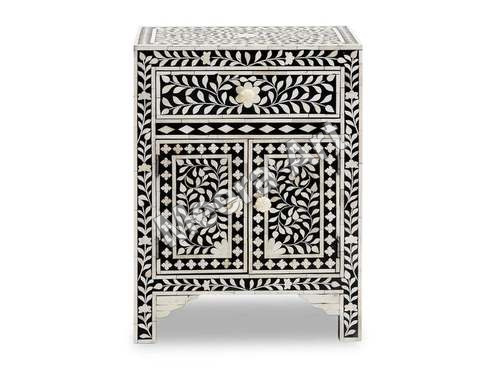 bone inlay side table