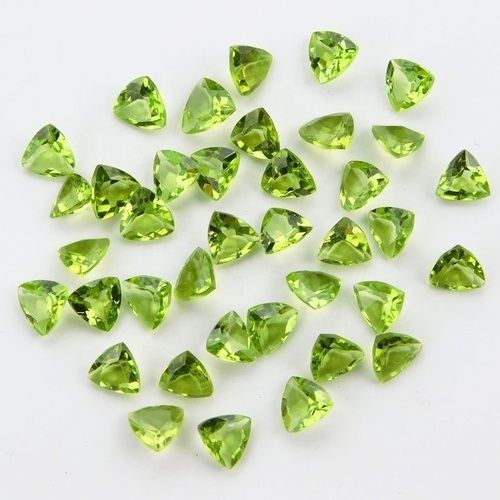 7mm Peridot Faceted Trillion Loose Gemstones