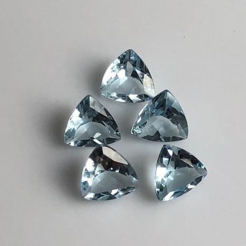 10mm Sky Blue Topaz Faceted Trillion Loose Gemstones