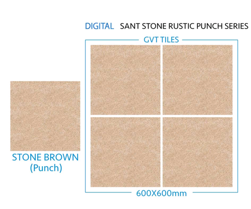 600 X 600 Mm Sant Stone Rustic Punch Series Porcelain Tiles