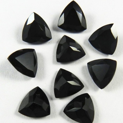 4mm Black Onyx Faceted Trillion Loose Gemstones