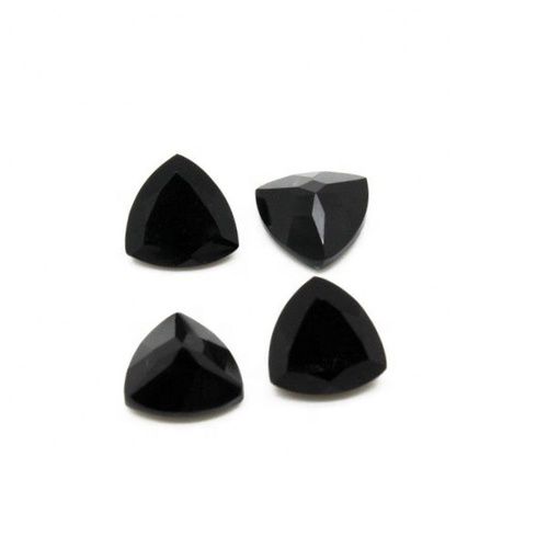 9mm Black Onyx Faceted Trillion Loose Gemstones