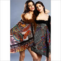 Ladies Wool Embrodiery Fur Shawls