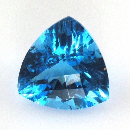 7mm Swiss Blue Topaz Faceted Trillion Loose Gemstones