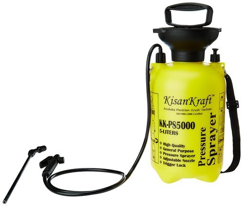 Yellow & Black Kisan Kraft Manual Pressure Sprayer Kk-Ps-5000  5Ltr