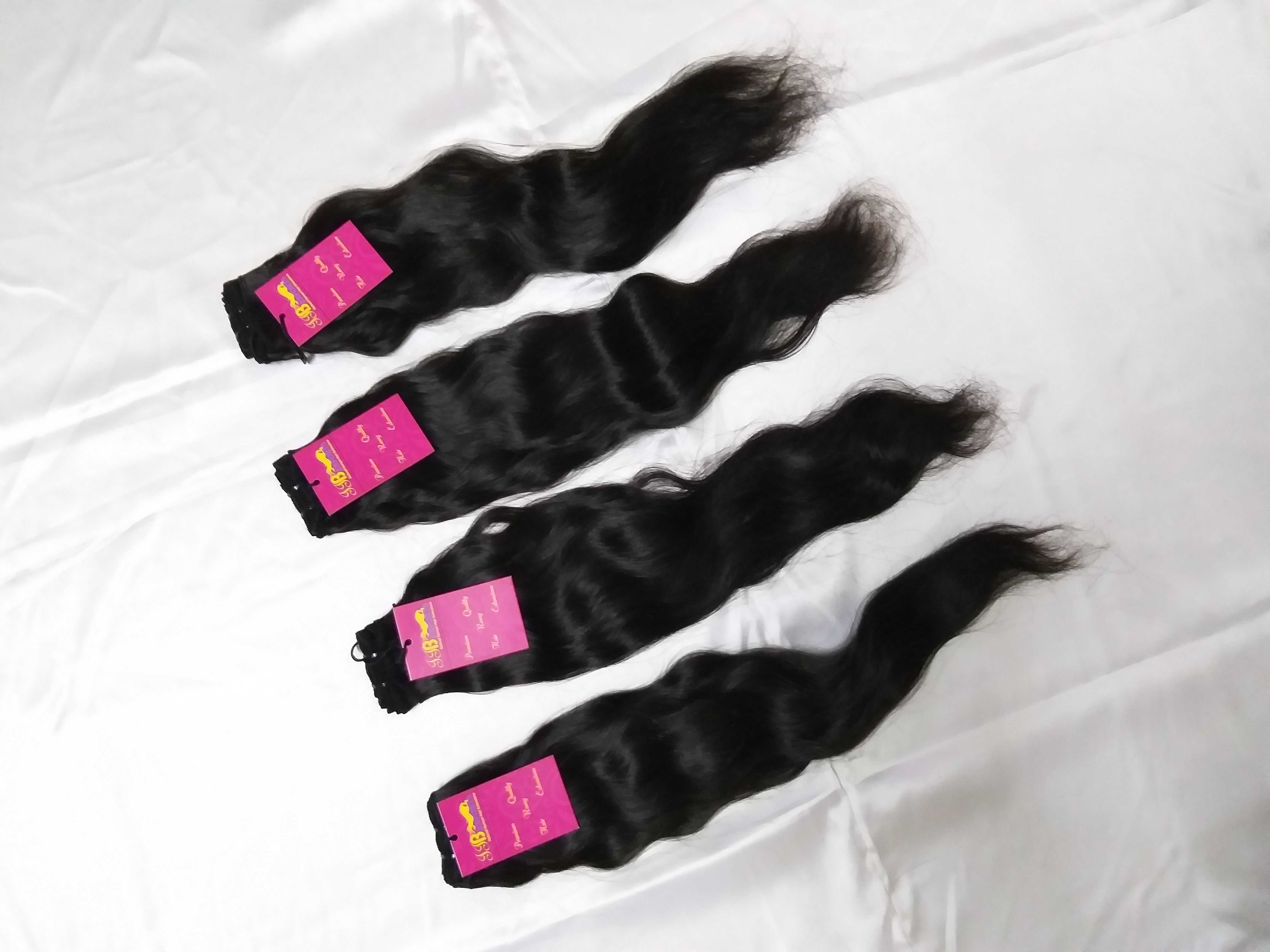 Raw Unprocessed Mink Cuticle Aligned Natural Wavy Virgin Human Hair Bundle