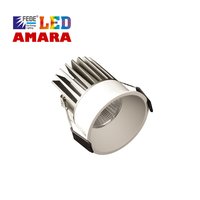 Amara 12w Cob Led Spot Light - Aluminum, Height 76mm, White Powder Coated Finish | Ideal For Residential, Commercial, And Hospitality Use, Low Power Cree Leds