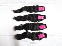 Indian Virgin Raw Human Wavy Hair Machine Wefted Hair Remy Bundles