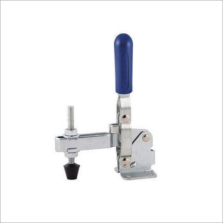 Blue & Gray Flat Base Vertical Action Toggle Clamp