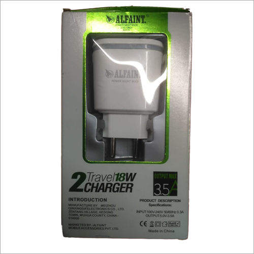 18W Travel Charger Display Color: Black & White