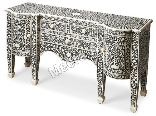 Bone Inlay Console Table