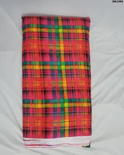 6MM Checks Silk Digital Print Fabric