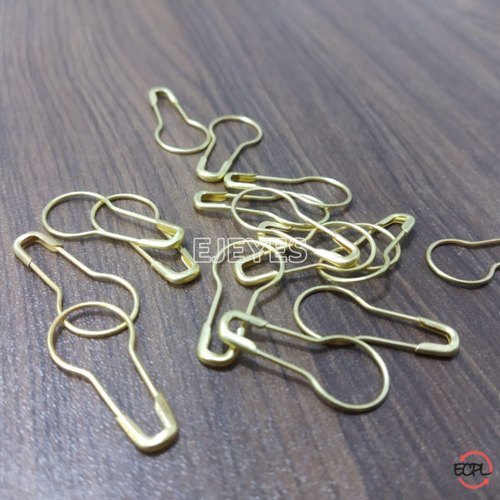 Brass-Steel Bulb Shape Pins Golden