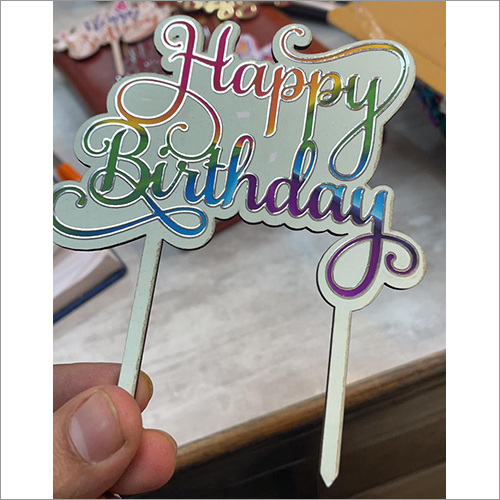 Durable Mdf Cake Toppers Size: Different Size Available Usage: Bakery