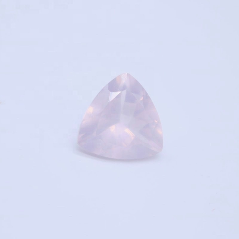 4mm Rose Quartz Faceted Trillion Loose Gemstones