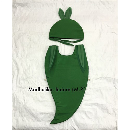 Green Chilli Vegetable-Fruit Costume Dress For Kids