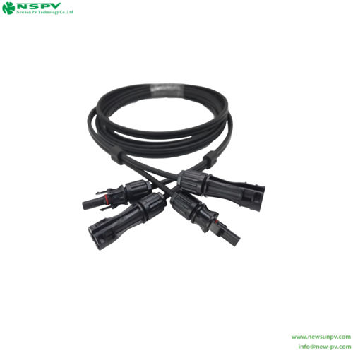 Black Twin Solar Extensioncable With Connector Solar Jumper