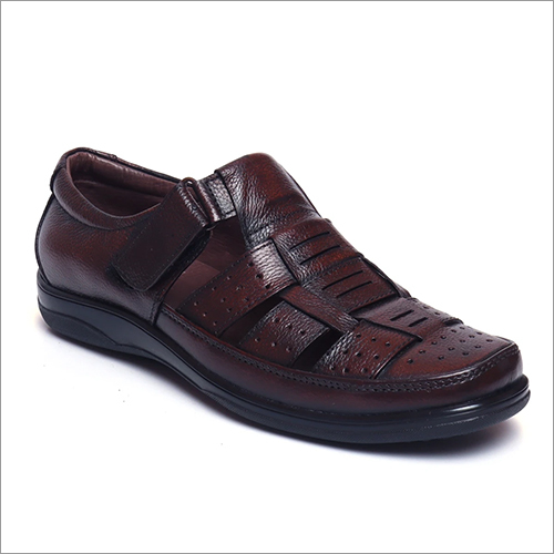 Mens Chestnut Brown Leather Sandals