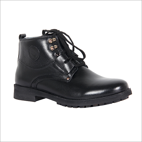 Mens Midnight Black High Ankle Boots