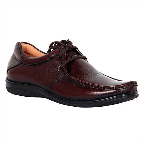 Mens Medium Brown Lace-Up Shoes Pair