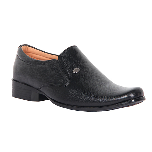 Mens Charcoal Black Formal Slip Ons Loafers