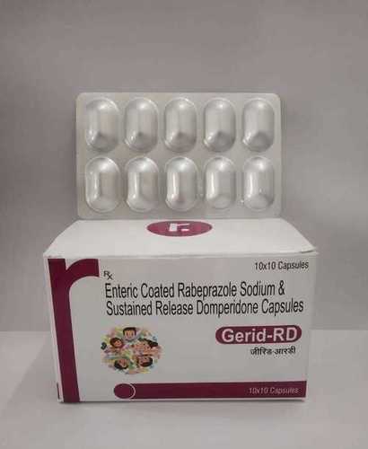 ENTERIC COATED RABEPRAZOLE SODIUM AND SUSTAINED RELEASE DOMPERIDONE CAPSULES VETERINARY