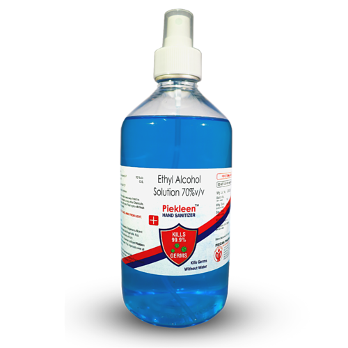 PIEKLEEN Alcohol Based 70% Ethyle Alcohol Liquid Hand Sanitizer Spray- 500 ML