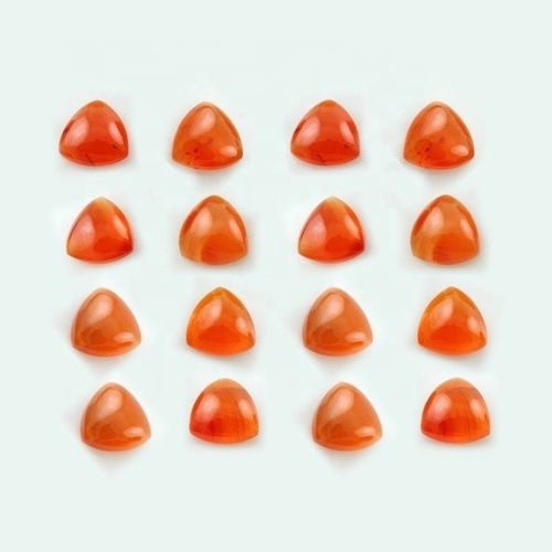 3mm Carnelian Trillion Cabochon Loose Gemstones