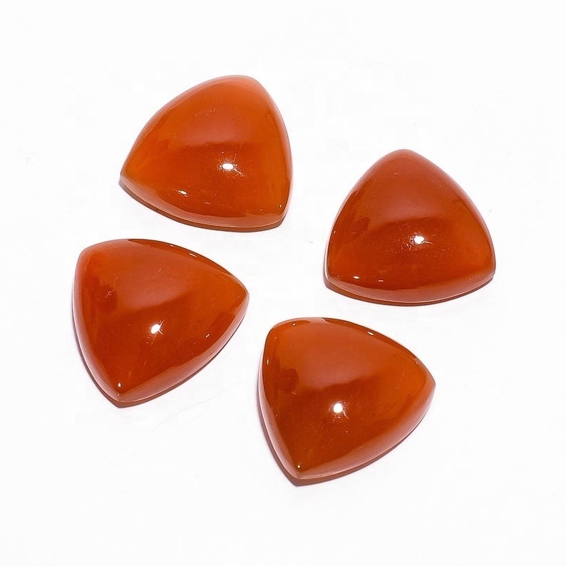 8mm Carnelian Trillion Cabochon Loose Gemstones