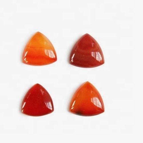 10mm Carnelian Trillion Cabochon Loose Gemstones