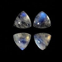 11mm Rainbow Moonstone Trillion Cabochon Loose Gemstones