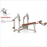 Decline Bench Press Machine - Coated Finish, Brown Seat | Targets Chest, Triceps & Deltoids, Ideal for Commercial Gym Use